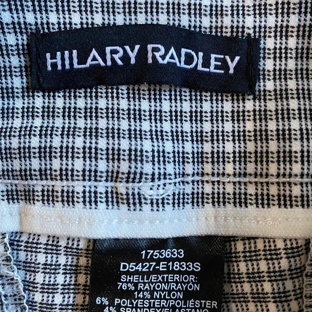 Hilary Radley Pull-On Ankle Pant, Slim, Pockets, Gray/White/Black, Medium, NWT - Picture 8 of 16